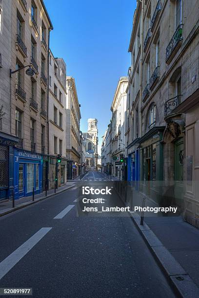 St Sulpice Street Stock Photo - Download Image Now - Capital Cities, Cathedral, Catholicism