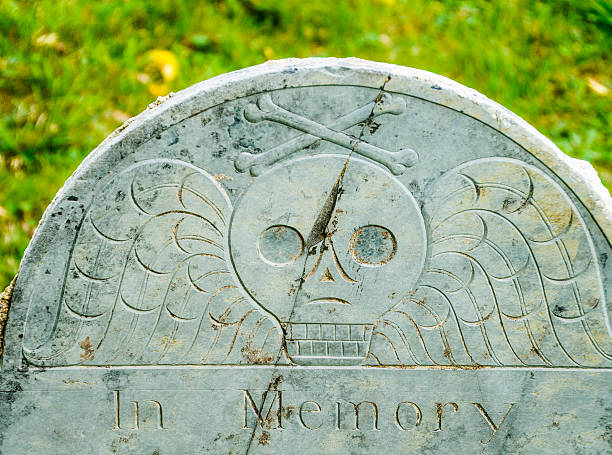istock Skull and Crossbones Gravestone Art 520912265