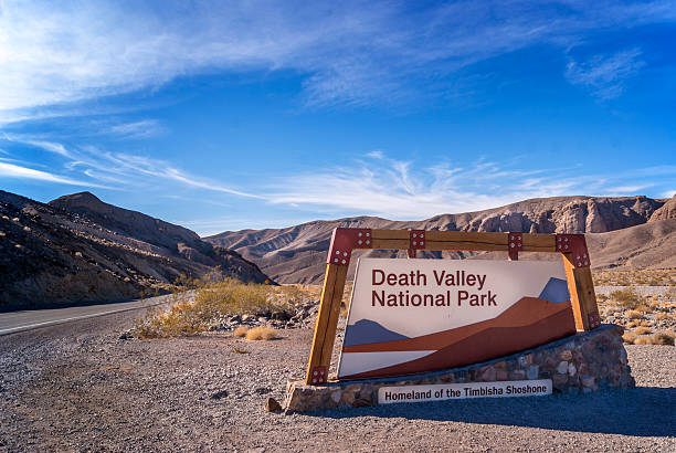 Welcome to Death Valley The Death Valley National Park death valley desert photos stock pictures, royalty-free photos & images