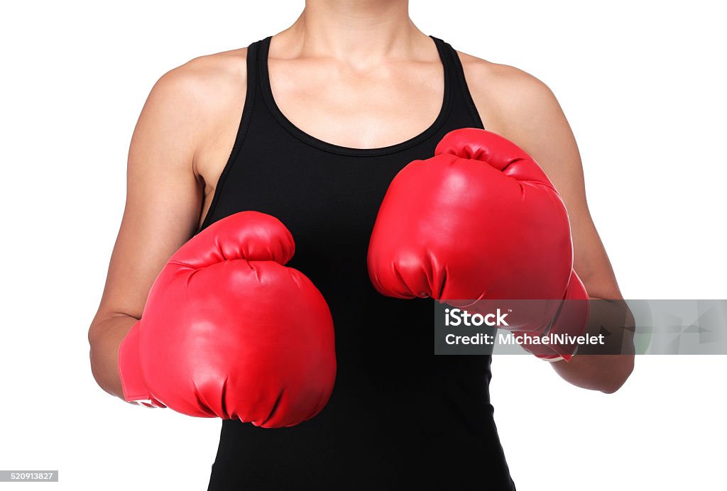 bust of a female boxer photograph of a bust of a female boxer Adult Stock Photo