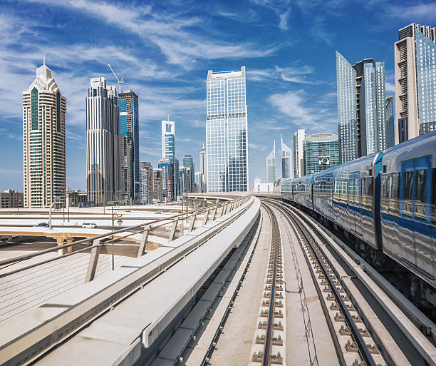 istock Drive into Dubai Financial Center by Metro 520914045