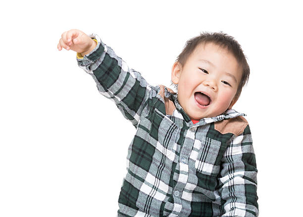 istock Asian baby boy feeling excited 520914397