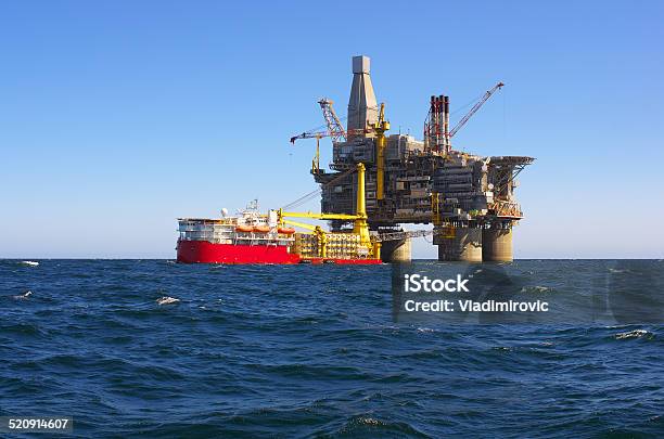 Oil Rig Stock Photo - Download Image Now - Above, Air Pollution, Architectural Column