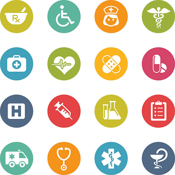 medical icons - fresh colors - 醫療標誌 幅插畫檔、美工圖案、卡通及圖標