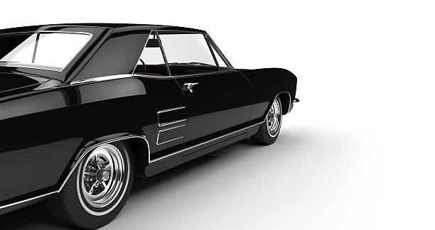 istock Classic American car - focus on rear tire 520935496