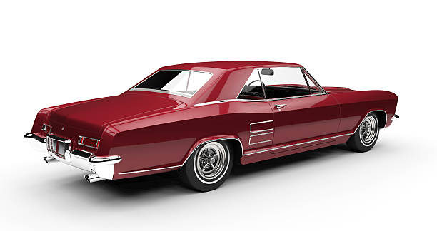 istock Vintage red car - isolated on white background 520935560