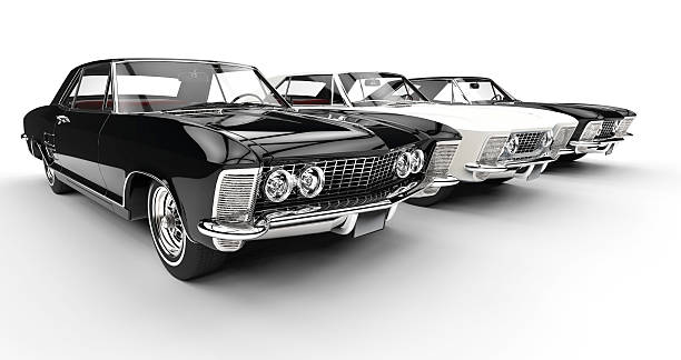 istock Cool American cars in a row 520935694