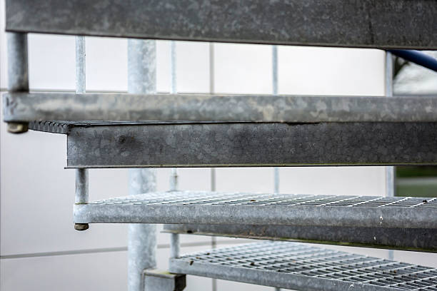 istock Spiral metal stairs 520937838