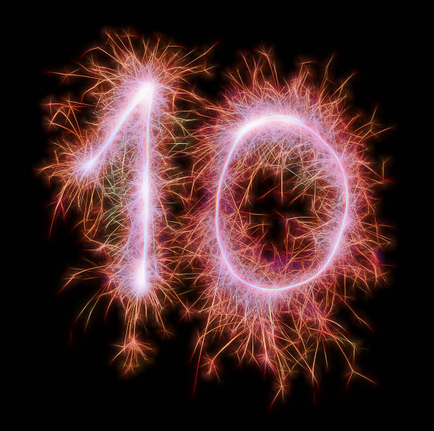 istock Sparkling celebration number ten 10th birthday 520938640