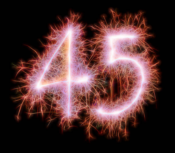istock Sparkling celebration number fourtyfive 45th birthday 520939644