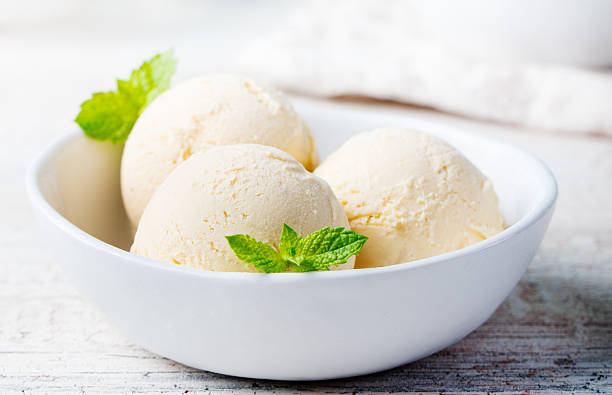 istock Vanilla Ice Cream in bowl Organic product 520939864