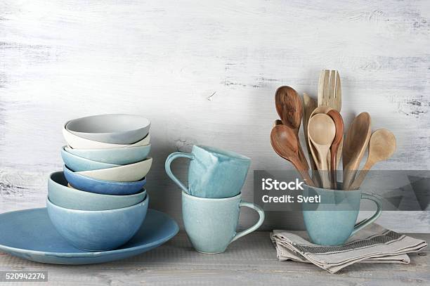 Kitchen Utensil Set Stock Photo - Download Image Now - Crockery, Kitchen, Ceramics