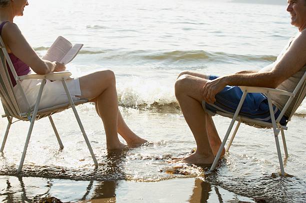 Couple relaxing on a beach