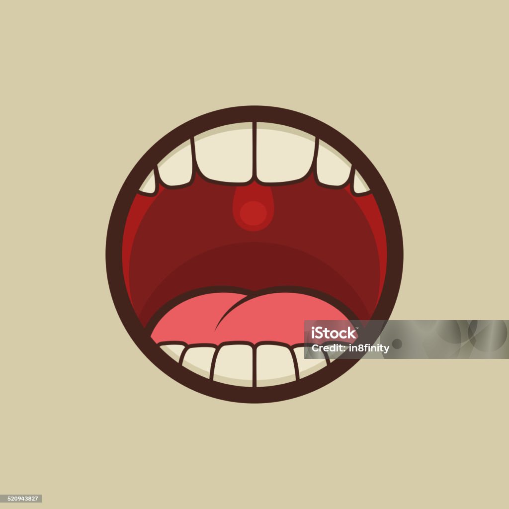 Open Mouth with Teeth and Tongue Vector Open Mouth with Teeth and Tongue Vector illustration Mouth Open stock vector