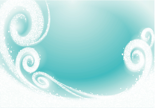 Christmas snowing scene with wide empty space for design.