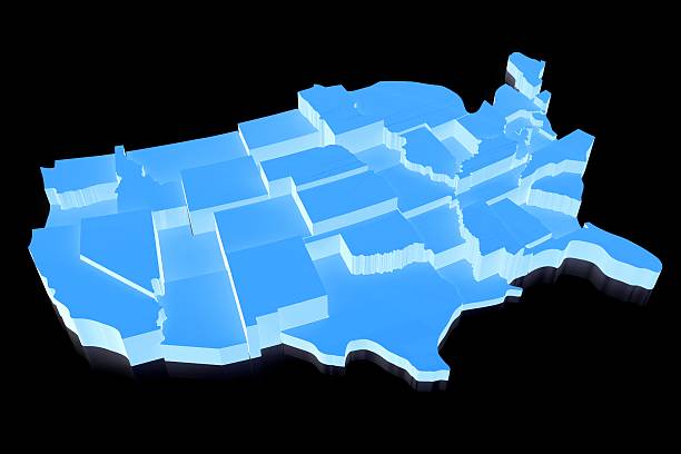 3 d 미국 (미국) 맵 - york pennsylvania 뉴스 사진 이미지