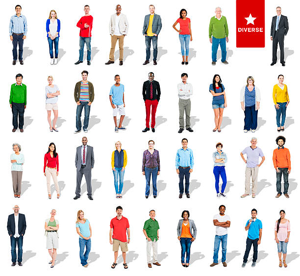 istock Diverse Multiethnic Group of People in a Row 520946259