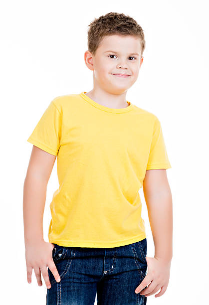 istock happy little boy over white background 520958637
