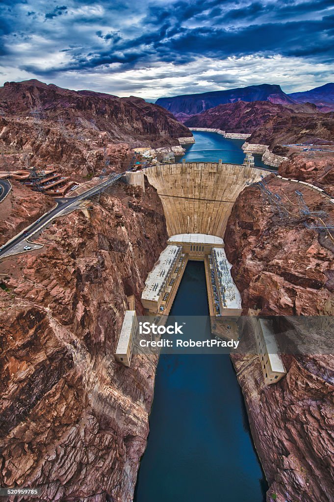 Hoover Dam HDR image of the Hoover Dam. Hoover Dam Stock Photo