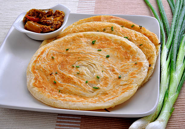 Onion Paratha-1 Delicious onion paratha taftan stock pictures, royalty-free photos & images