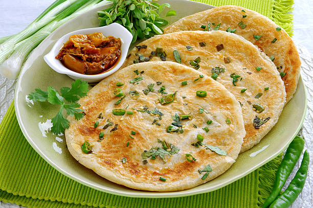 Vegetable Paratha-1 Healthy vegetable paratha taftan stock pictures, royalty-free photos & images