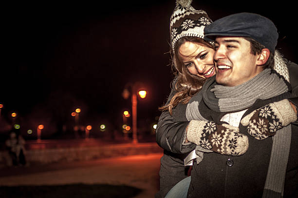 istock Young couple in love outdoor 520962265