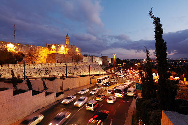 istock Walls of Ancient City at Night, Jerusalem 520963495