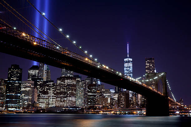 istock Brooklyn Bridge with The Tribute in Light 520965093