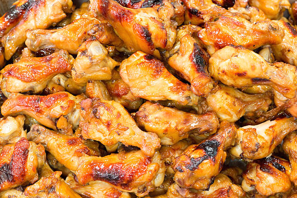 istock Hot and Spicey BBQ Chicken Wings 520965427