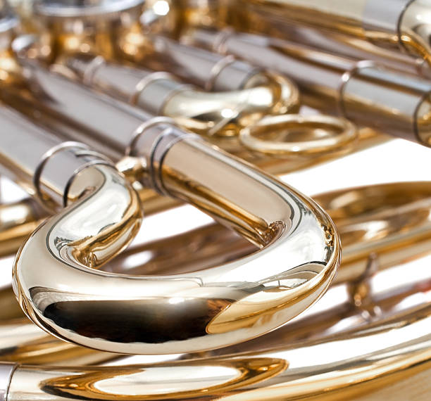 trompa películas - brass band french horn brass instrument music - fotografias e filmes do acervo