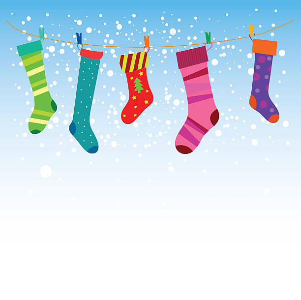 Navidad Sock- Vector - ilustración de arte vectorial