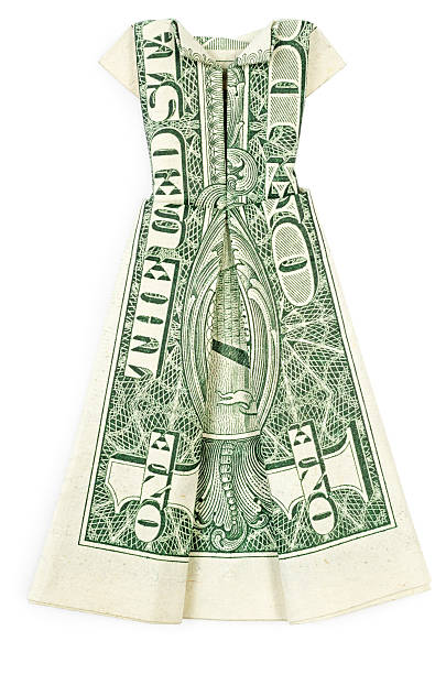 istock Dollar origami dress isolated on white 520972174