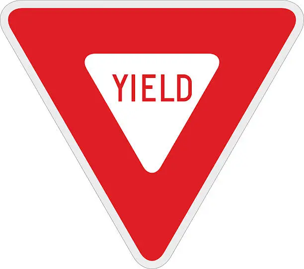 Vector illustration of Yield Sign