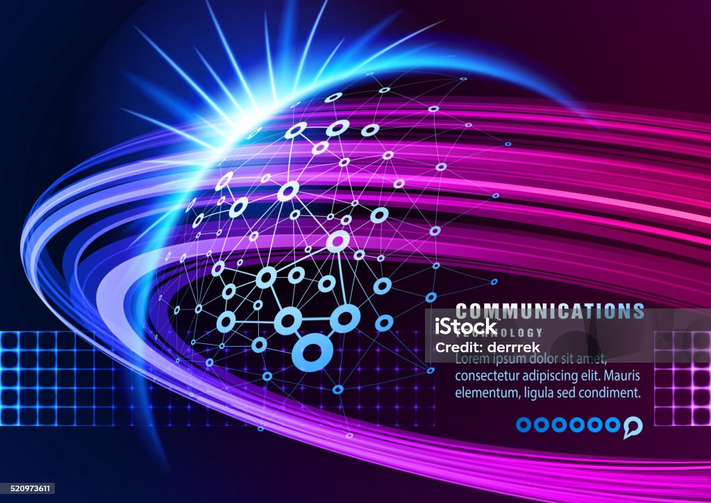 Comms Tech Computer Background Communications Technology Stock Illustration - Download Image Now ...