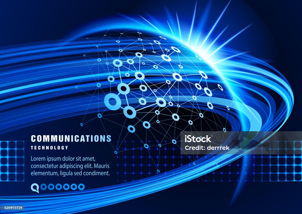 Tecnología de comunicaciones - arte vectorial de Abstracto libre de derechos