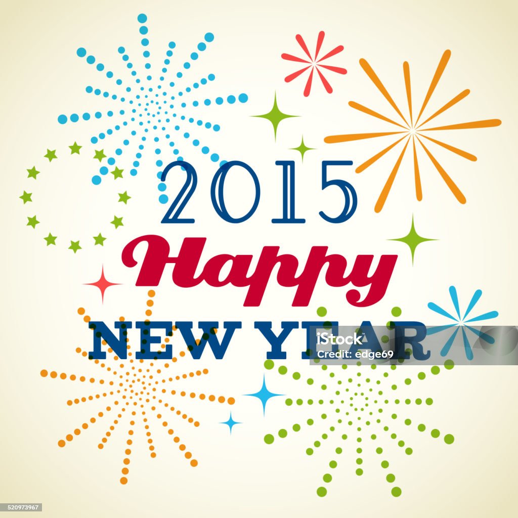 Fogos De Artifício De Ano Novo Desenho - Arte vetorial de stock e mais  imagens de 2015 - 2015, Ano novo, Cartão de Ano Novo - iStock