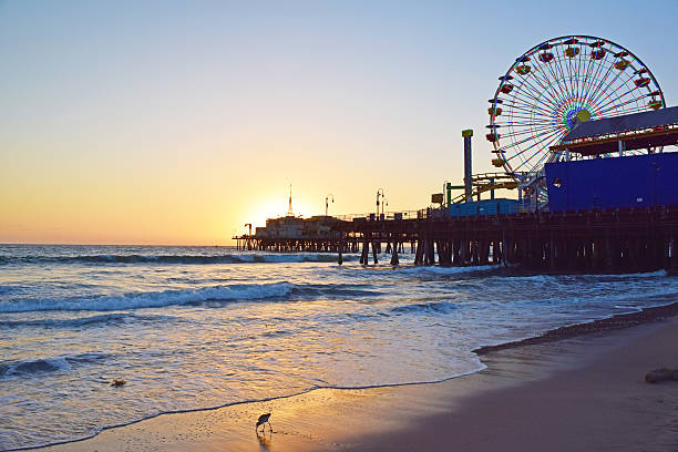 istock Santa Monica Beach at Sunset 520975107