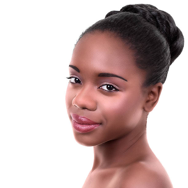 若いアフリカ系アメリカ人の女性。 - nature curly hair smiling human face ストックフォトと画像
