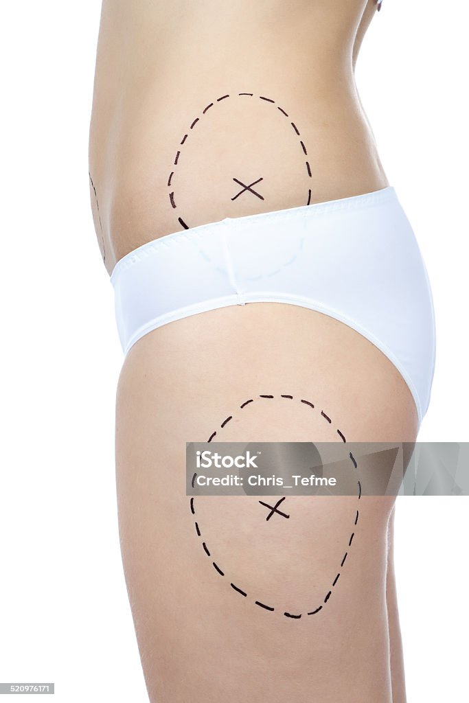 Photo of woman with fat hip Photo of woman with fat hip on white background Adult Stock Photo