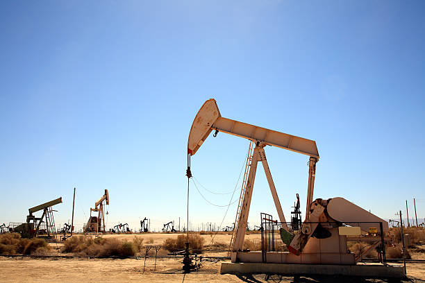 istock Large California Oil Field With Pumpjacks 520977187