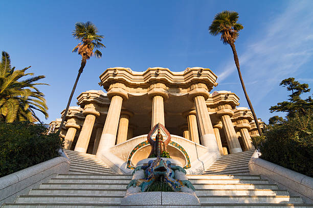 istock Entrance of the Guell Park with the Lizard 520980162