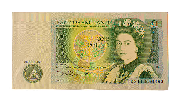 billet d'1 livre sterling britannique - british currency currency nobility financial item photos et images de collection