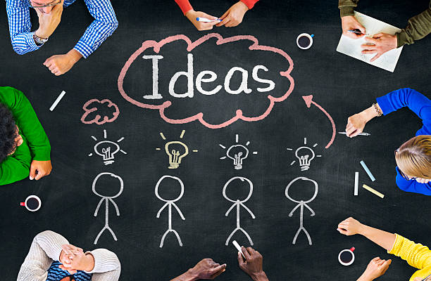 istock People in a Meeting and Single Word Ideas 520998911