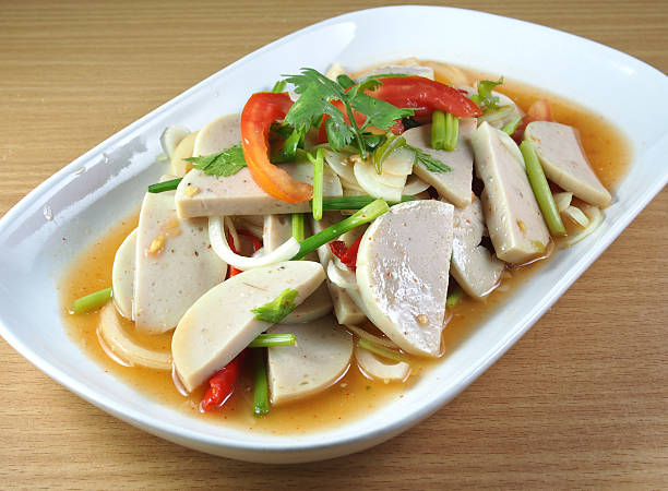 istock spicy pork salad on plate 520999167