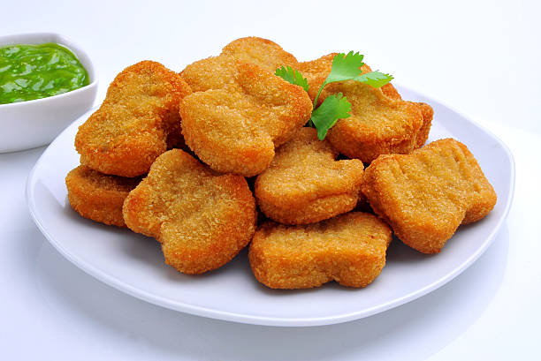 di verdura nuggets - chicken tender foto e immagini stock