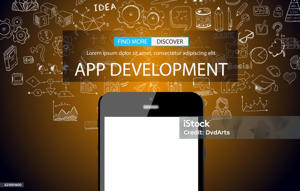 Development Background Designs App Development Concept Background With Doodle Design Style Stock ...