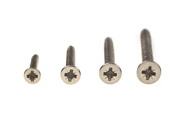 istock Row of Phillips Head Screws 521002867