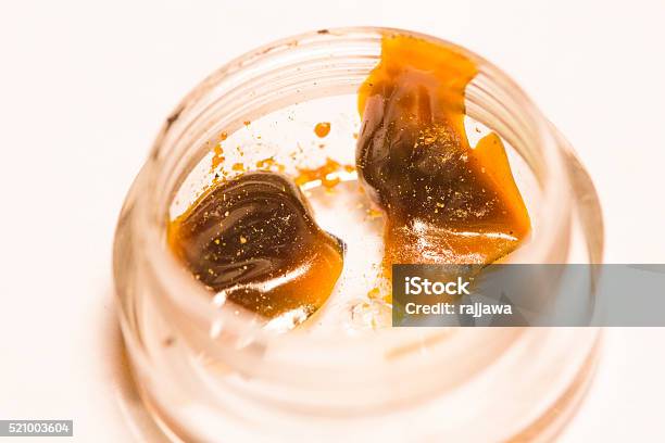 Cannabis Wax In Container Stock Photo - Download Image Now - Cannabis Plant, Cannabis - Narcotic, Wax