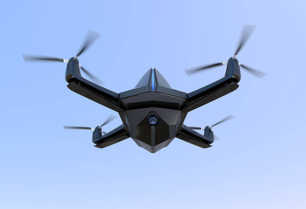 istock Surveillance drone flying in the sky 521004932