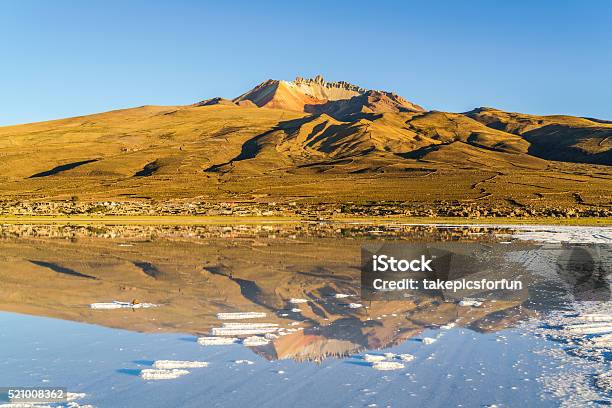 Dormant Volcano And Coqueza Village Stock Photo - Download Image Now - Altiplano, Arranging, Bare Tree